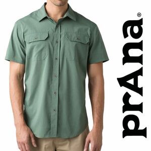 Prana Cayman Short Sleeve Lightweight Breathable Green Shirt LT Large Tall